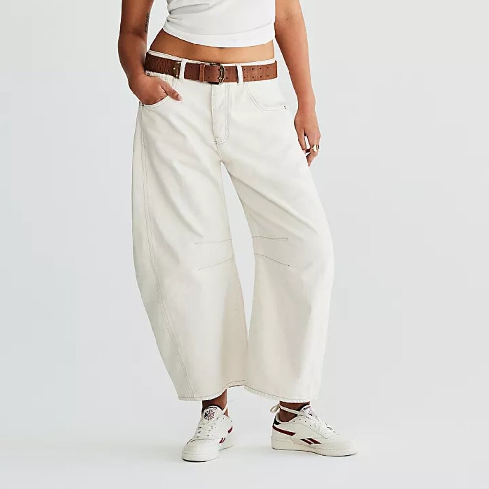 Free People We the Free Good Luck Barrel Jeans